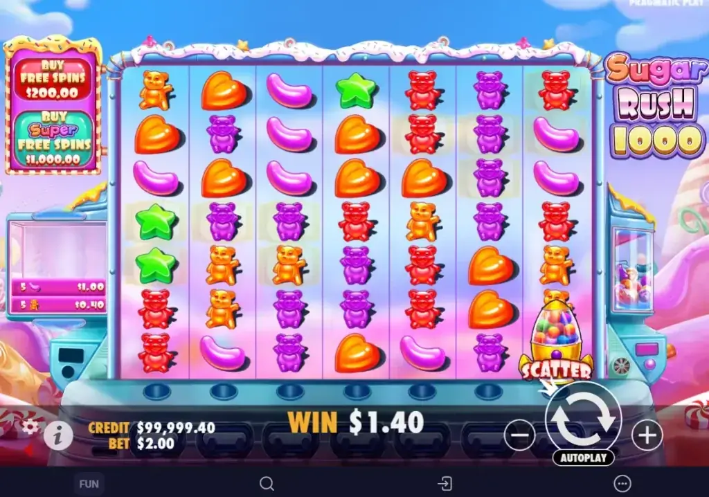 Sugar Rush 1000 Jet4Bet Slots